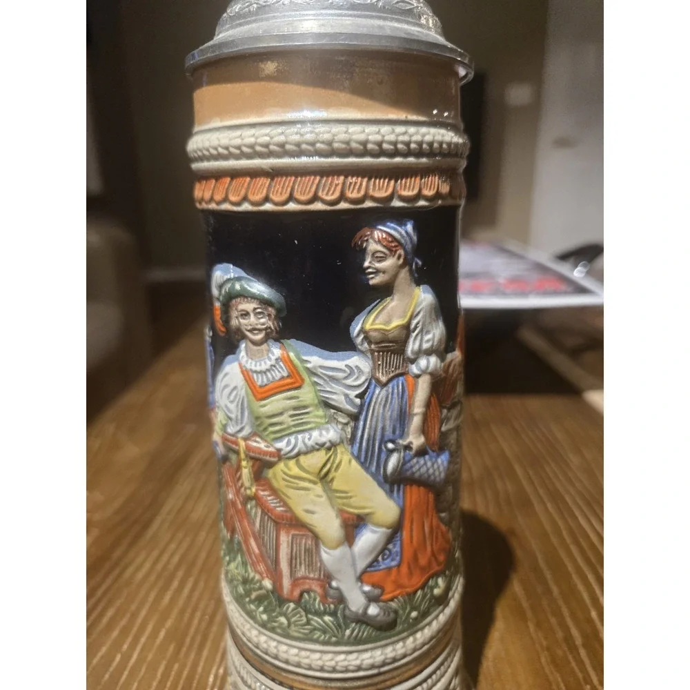 Vintage GERZ W Germany Musical Beer Stein MAPSA Pewter Lid 11